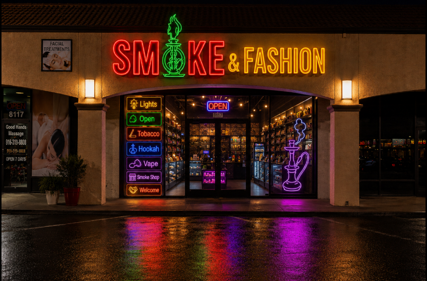 SMOKE & FASHION store front in Citrus Heights - smoke shop near me